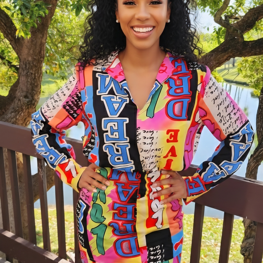 WinWin Colorful Asymmetrical Dress